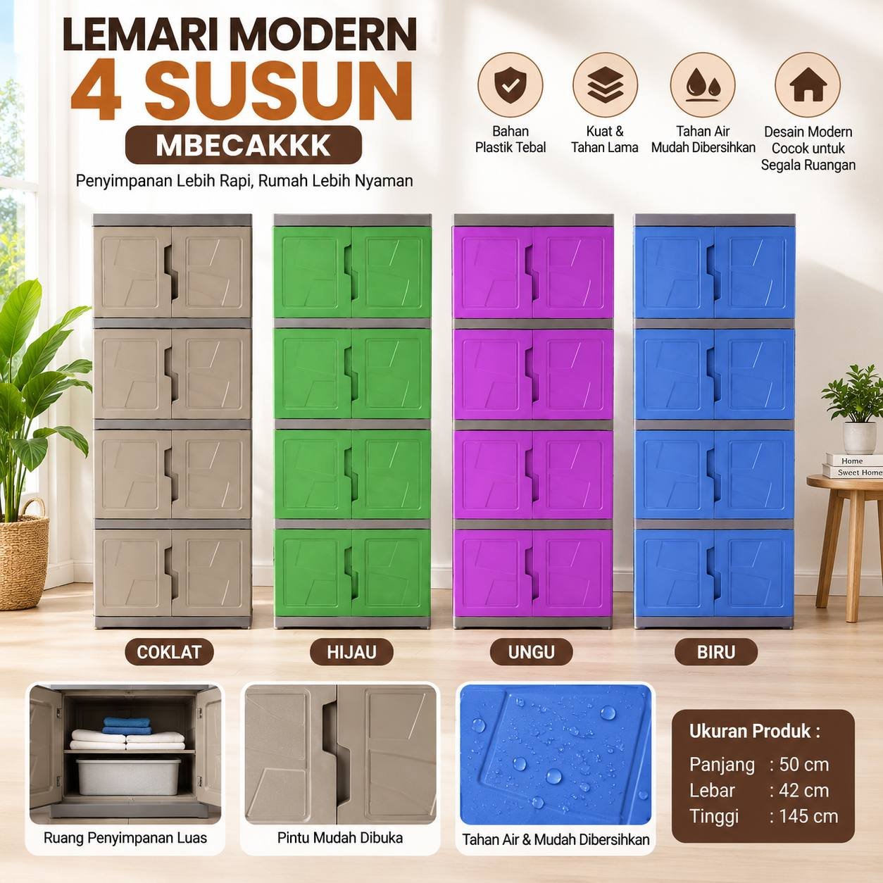 Lemari 4Susun Mbecak