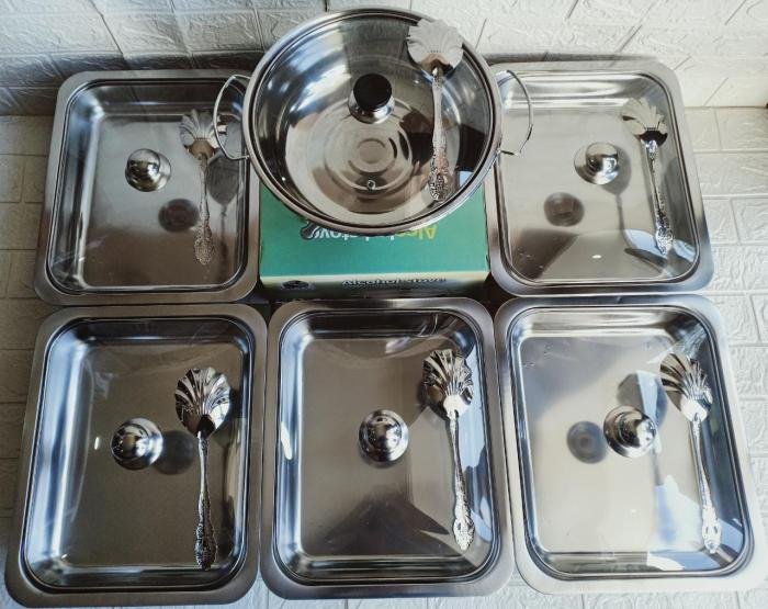 Prasmanan Set Kaca Tanpa Sendok