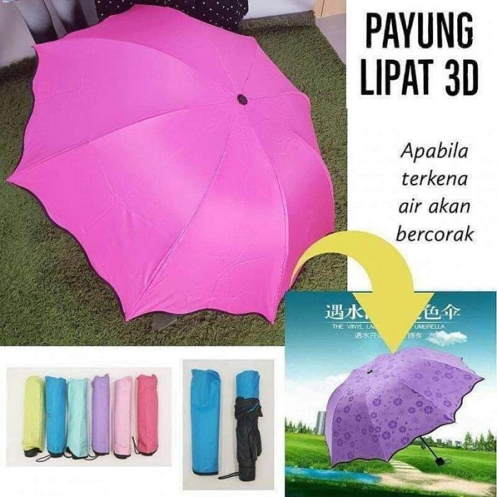 Payung Lipat Polos 3D