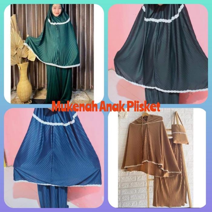 Mukenah Anak Plisket