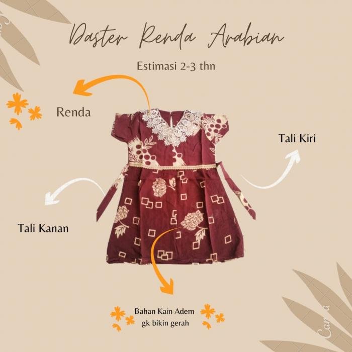 dress renda Arabian Anak