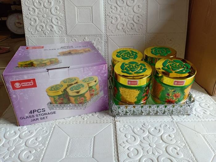 Toples Kaca Hot Print 4set Mayer