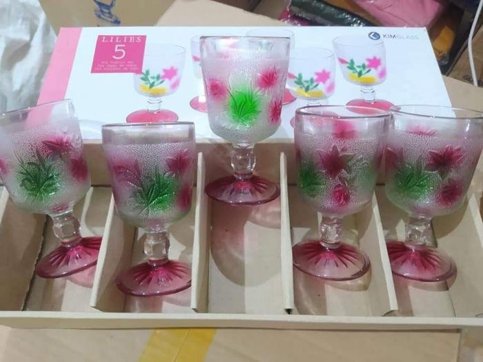 Gelas Set Merah -782