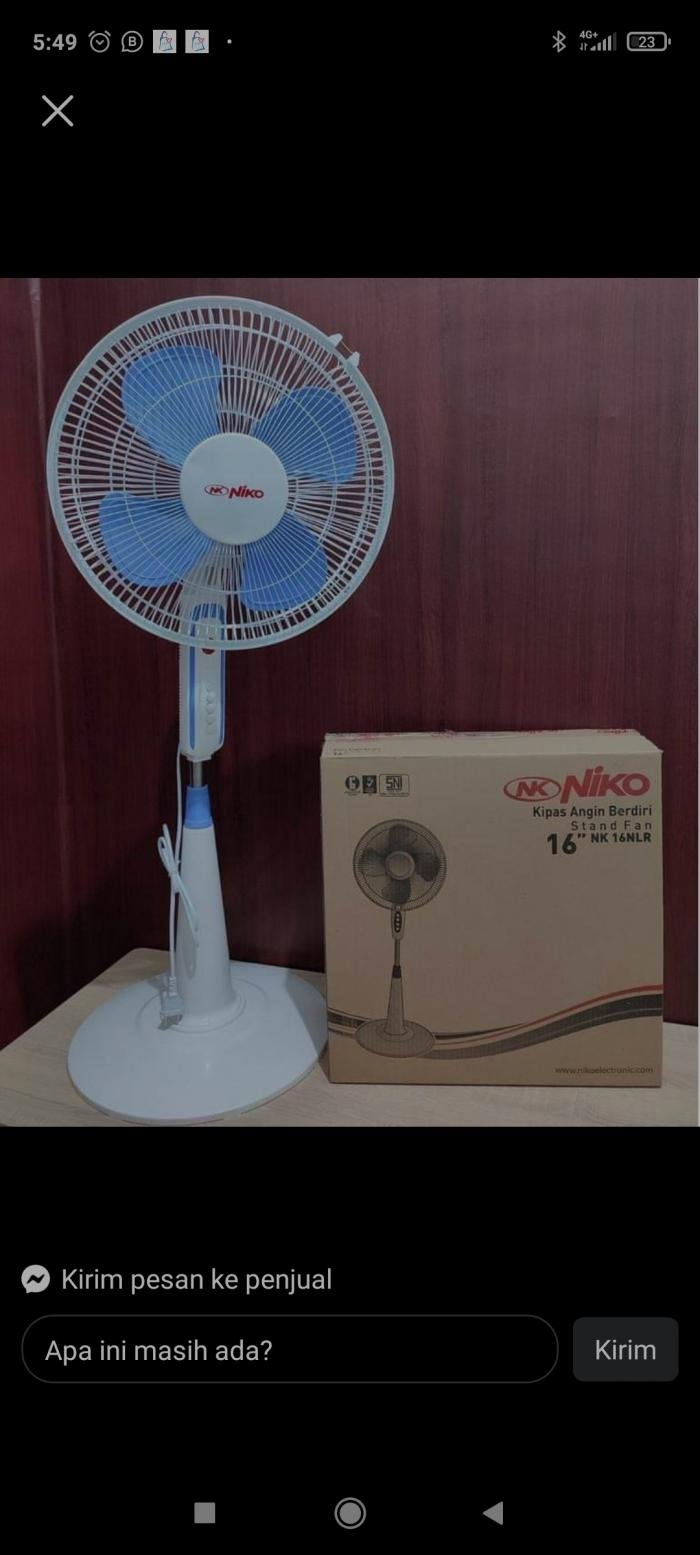 Kipas Berdiri Niko 16" Kaki Bulat. h, D.