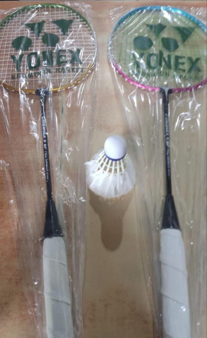 Raket Badminton Set isi 2 + Suttlecock 1pcs