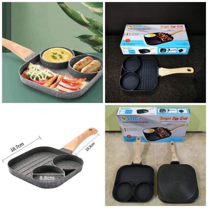 Burger Egg Grill Pan 2Lubang