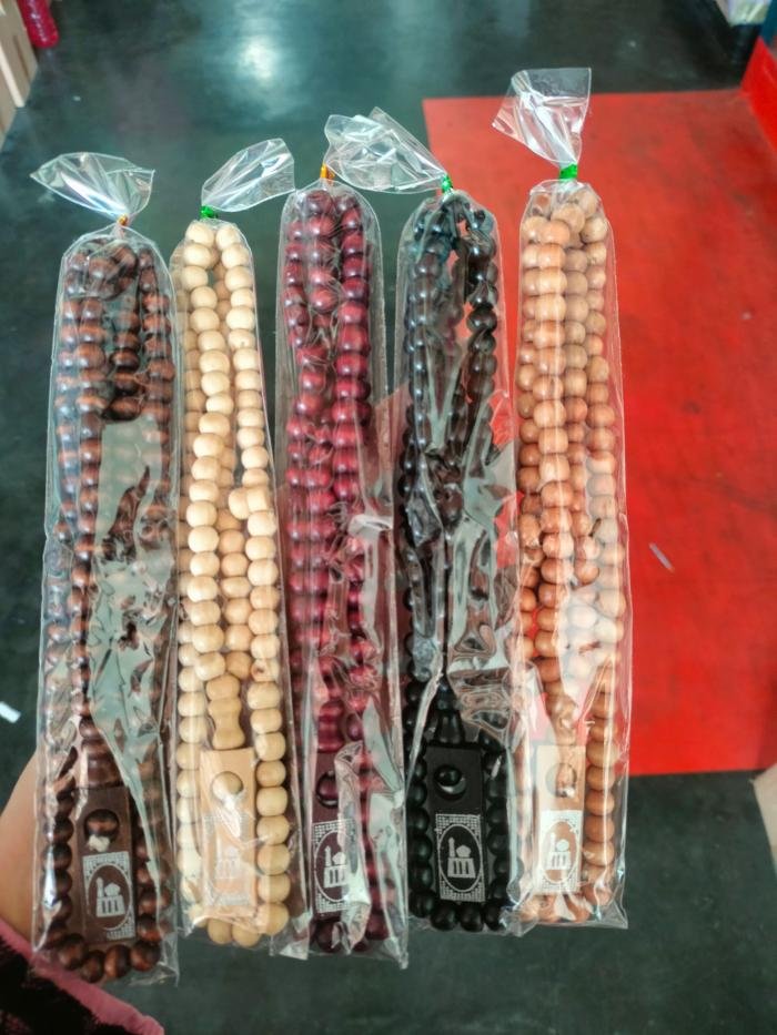 Tasbih kayu 99 kemas plastik (isi 10pc)