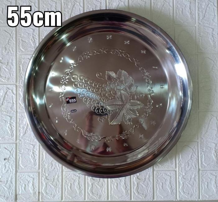 Nampan Bulat Stainless 555