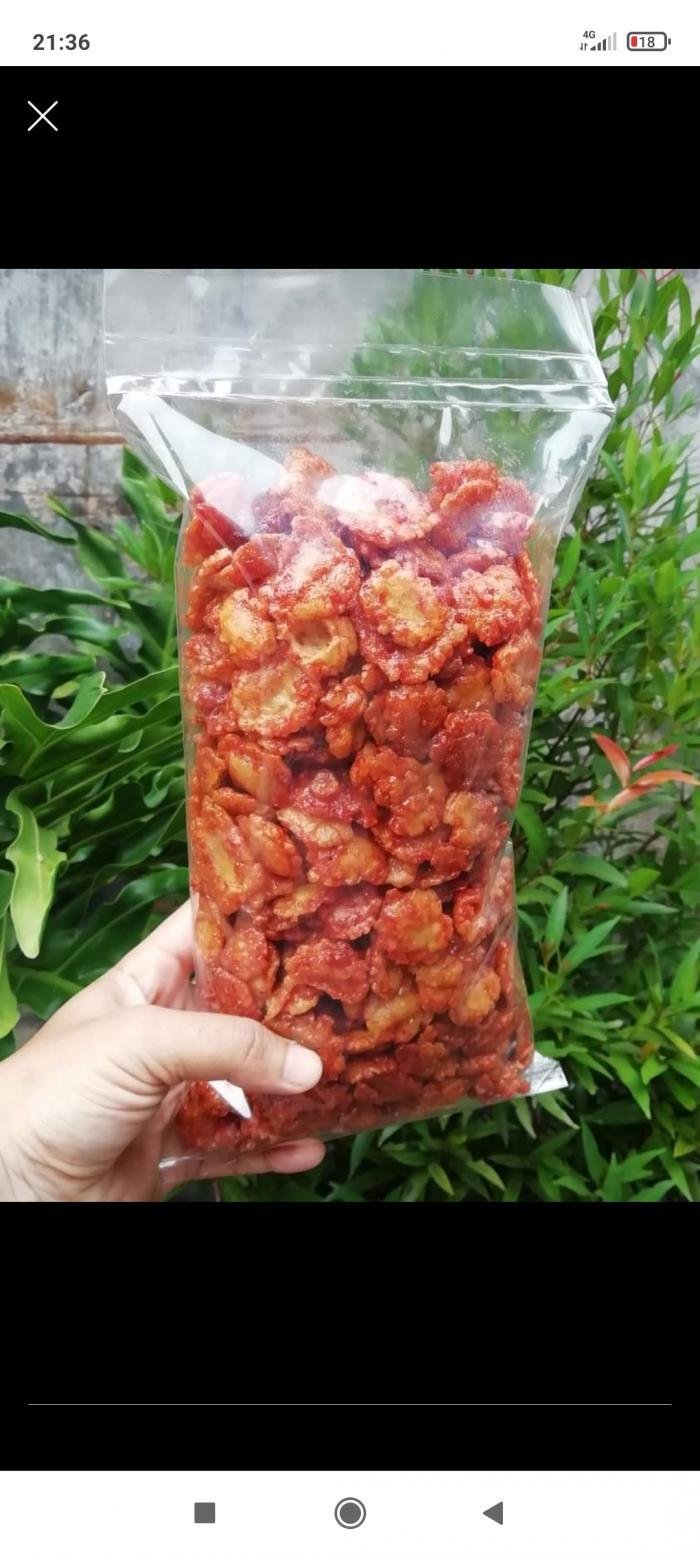 Emping Belinjo Pedas 500g mini(ECER)