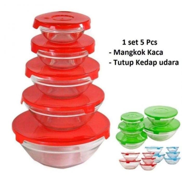 Mangkok 5susun Glass bowl set