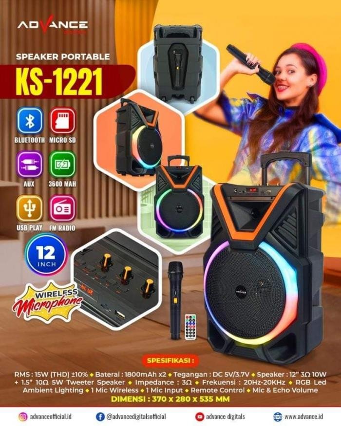 Speaker Advance Jumbo New Mode KS-1221