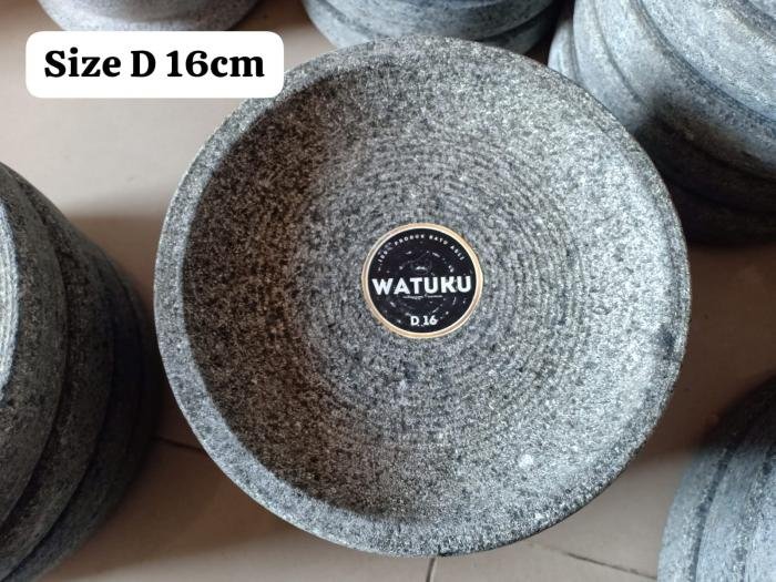 Cobek Batu Asli Watuku D. 16cm. A.