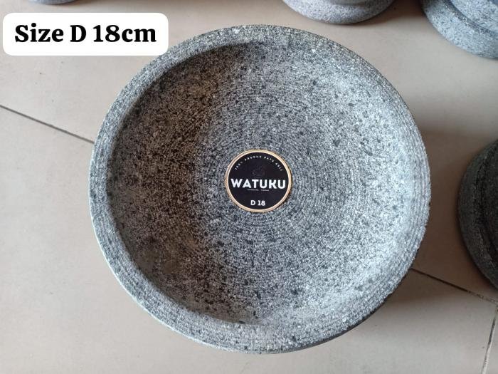 Cobek Batu Asli Watuku D. 18cm. A.