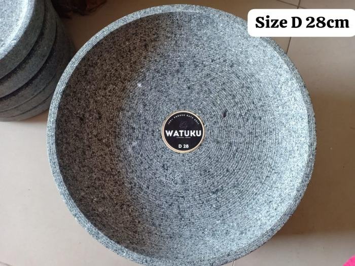 Cobek Batu Asli Watuku D. 28cm. A.