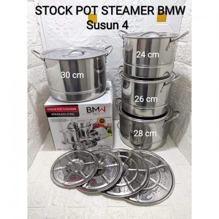 Panci Stock Pot + Steamer BMW