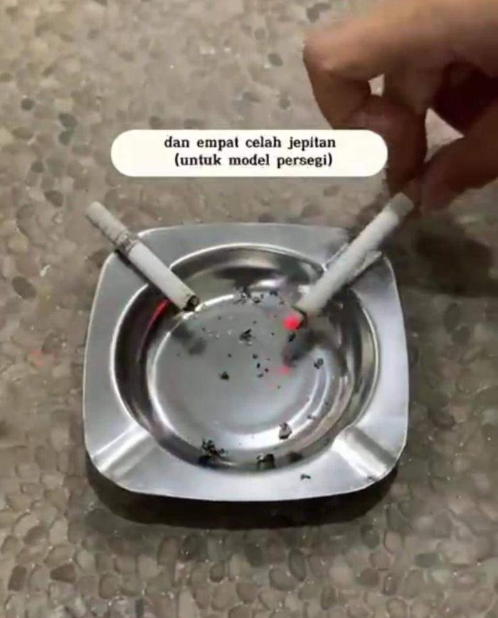 Asbak Kotak Stainless