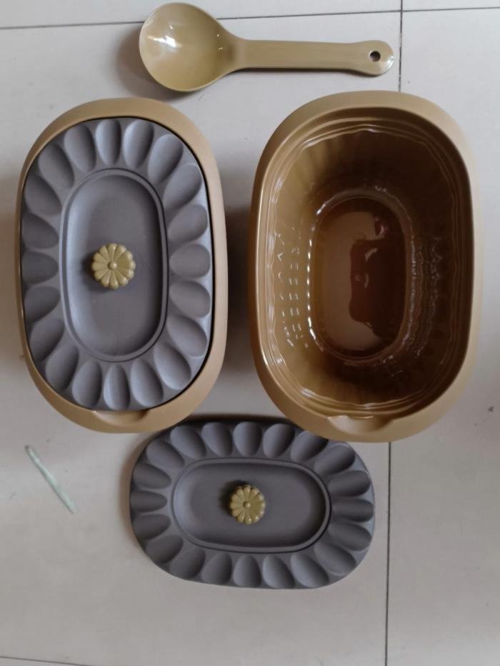 Baki Oval Coklat 3pcs