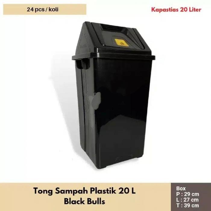 Tong Sampah Black Bulls 20Liter k,