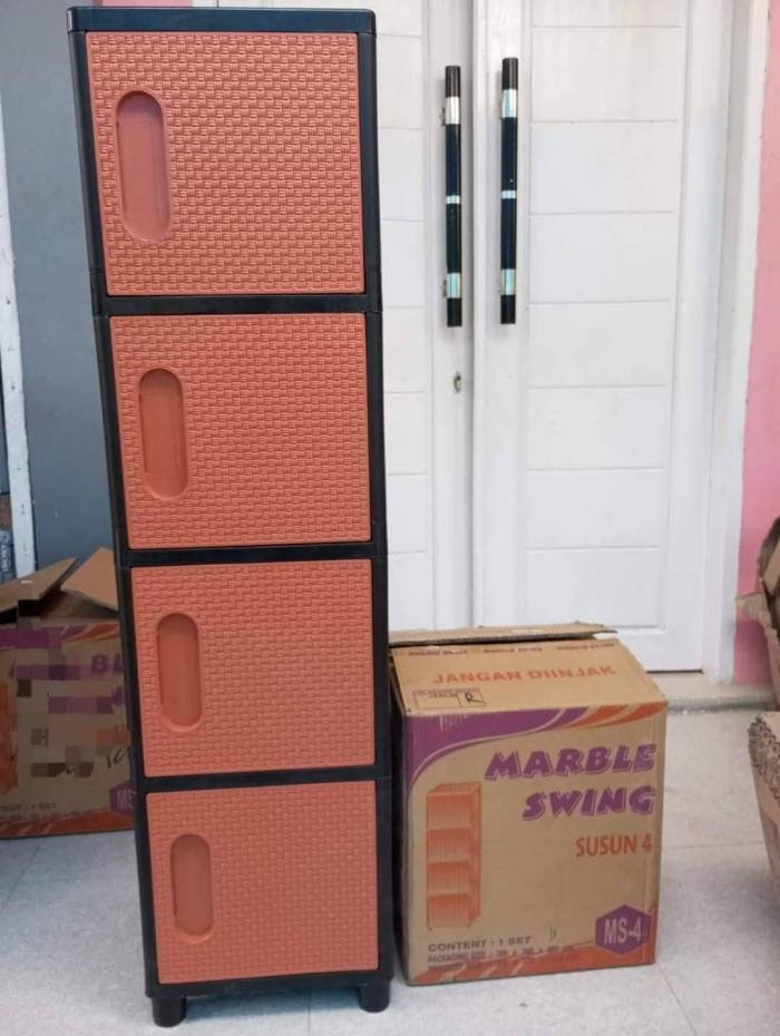 Lemari Cabinet 4Susun Marble Swing