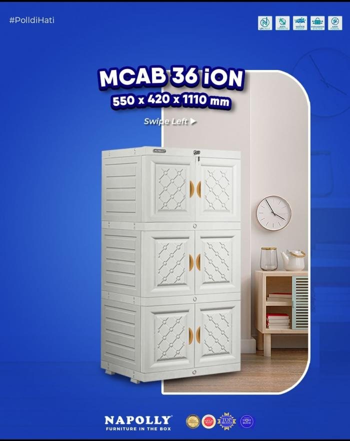 Lemari Napolly 3Susun MCAB 36ion