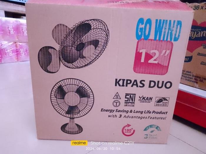 Kipas Go Wind 2in1 12inchi