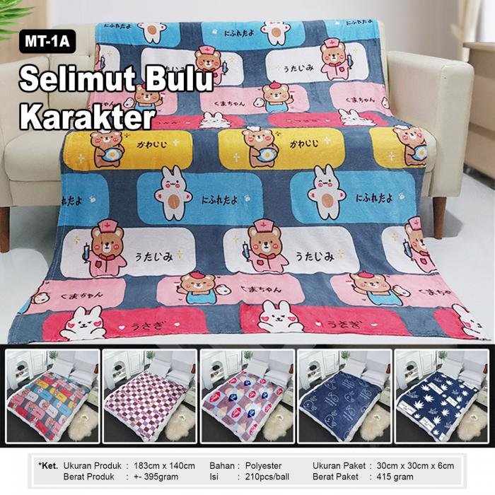 Selimut bulu karakter MT1A