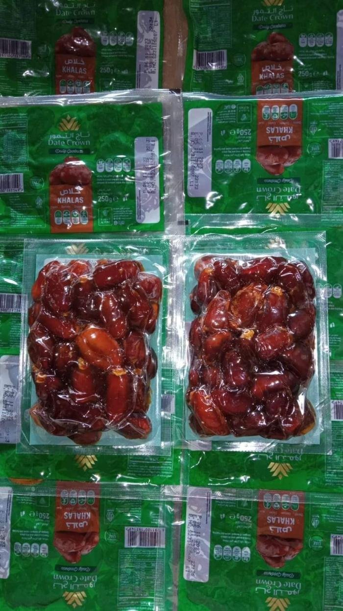 Kurma Khalas 250gram Kemas Vacuum ECER