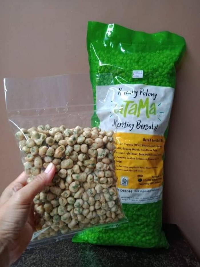 Kacang Polong Utama Keriting Bersalut