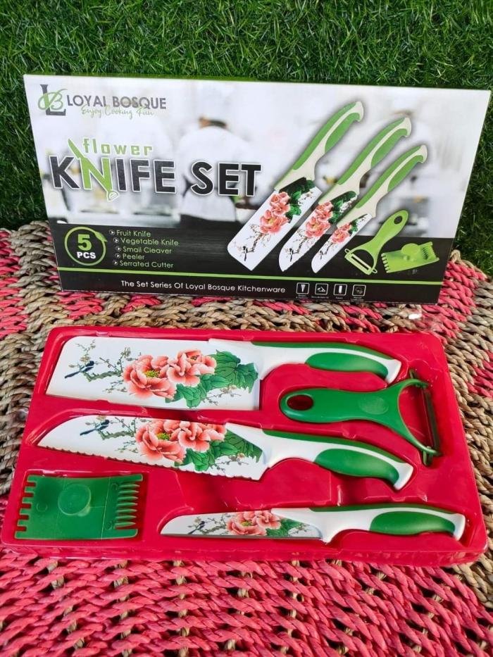 Pisau Set Flowers 5in1