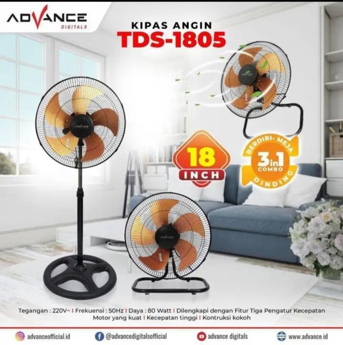 Kipas 3in1 Advance TDS-1805 baling gold