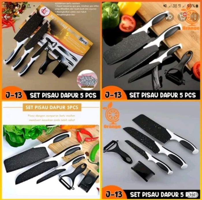 Pisau Set Meifan Hitam
