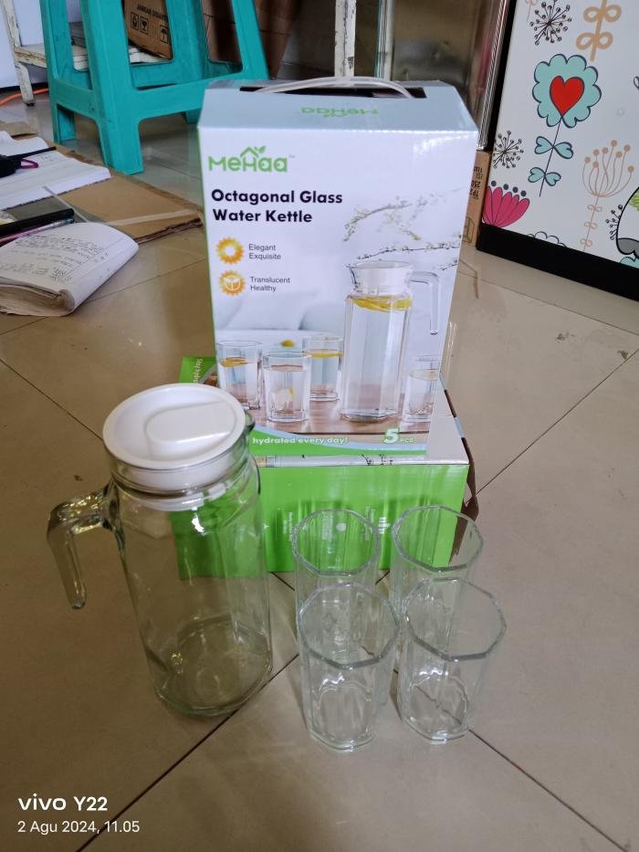 Cangkir Kaca Segi8/Octagonal kettle