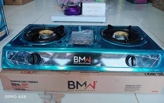 Kompor Gas 2Tungku Chrome