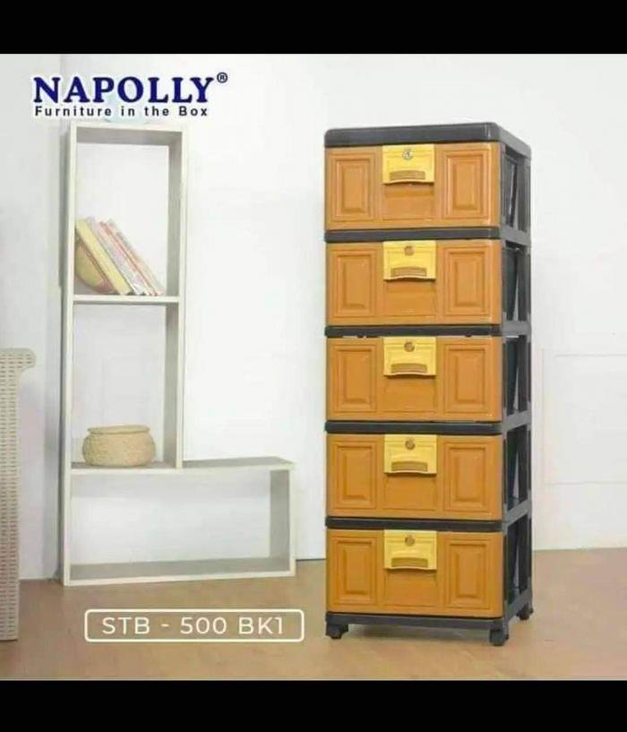Lemari Nacase Napolly 5susun Stb-500-BK1-jati