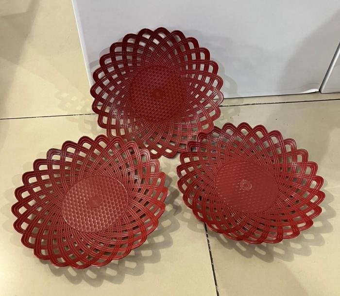 Piring Rotan Bunga