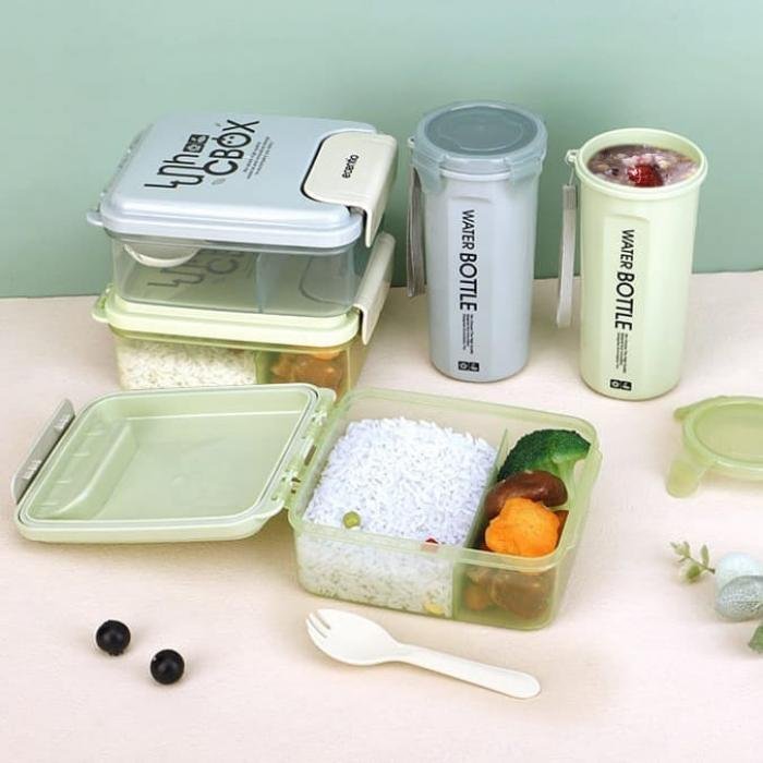 Kotak Makan Set Minum ecertio l,