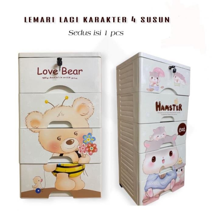 Lemari Laci Karakter 4Susun