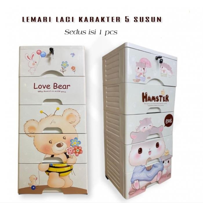 Lemari Laci Karakter 5susun