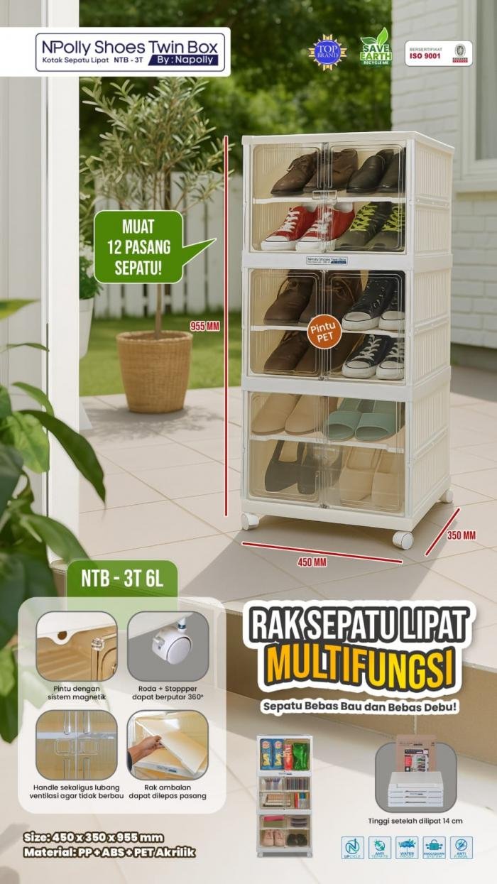 Lemari Sepatu Napolly NFB-20"-3.6 putih
