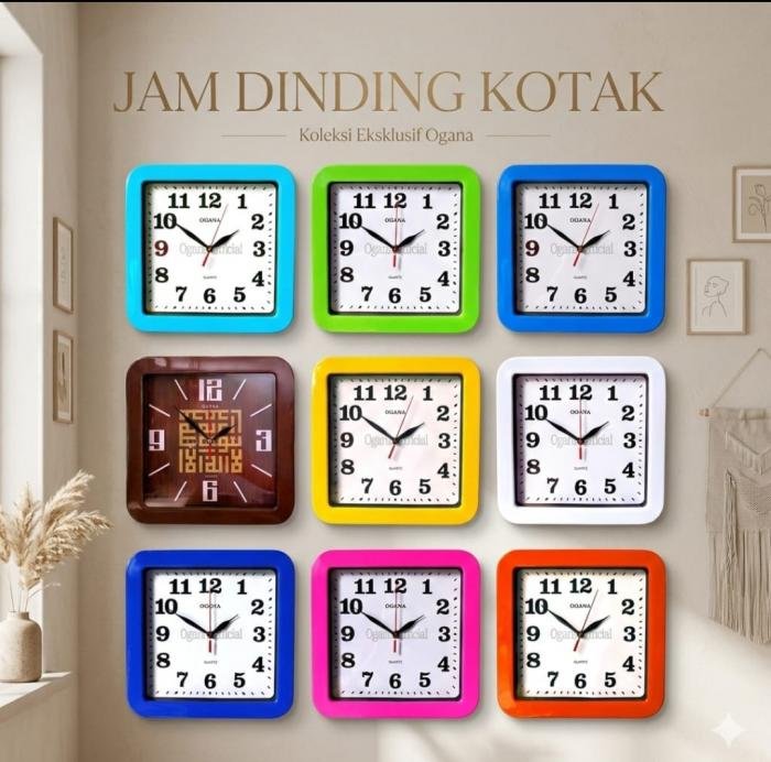 Jam Dinding Kotak