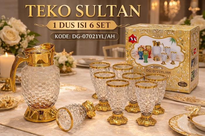 Teko Set Gelas Ikan 6gelas
