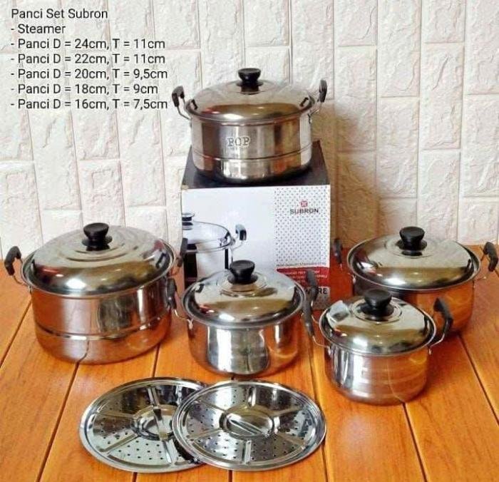 Panci Set Stainless Subron ST-H03