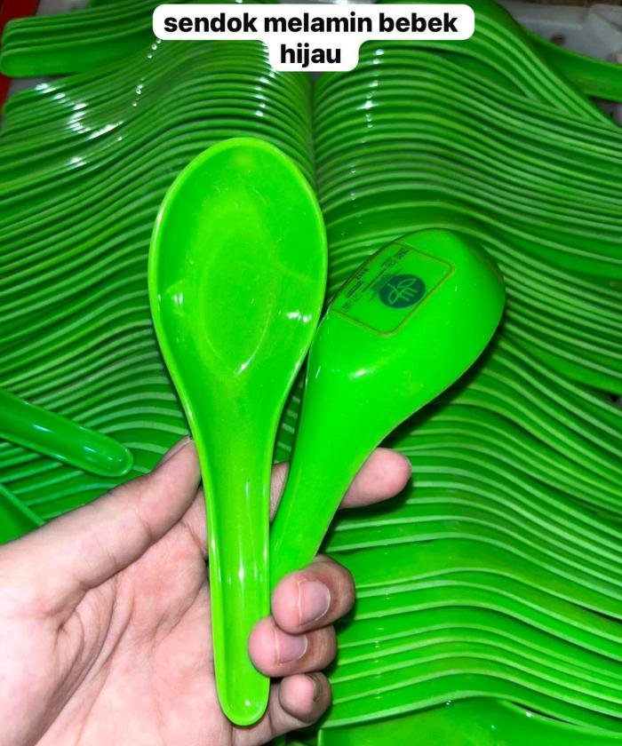 Sendok Bebek Melamin Hijau (6pcs)