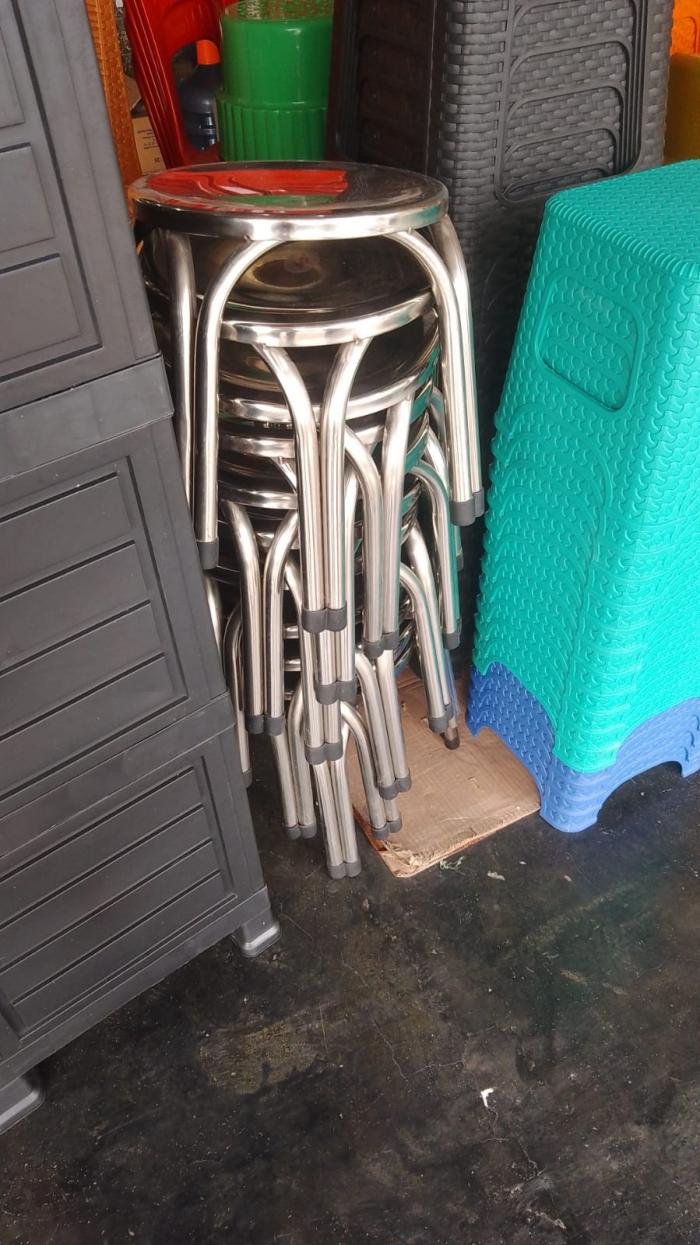 Kursi Stainless Pendek 30cm