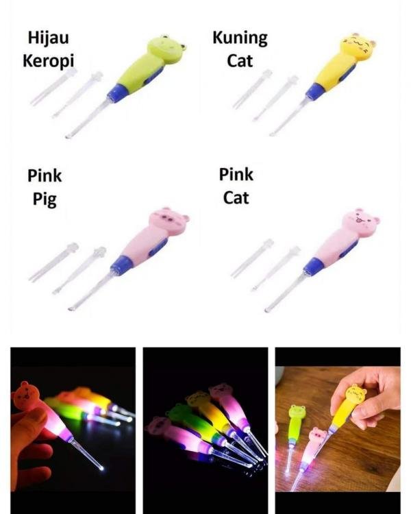 Earpick Led Polos 3pcs
