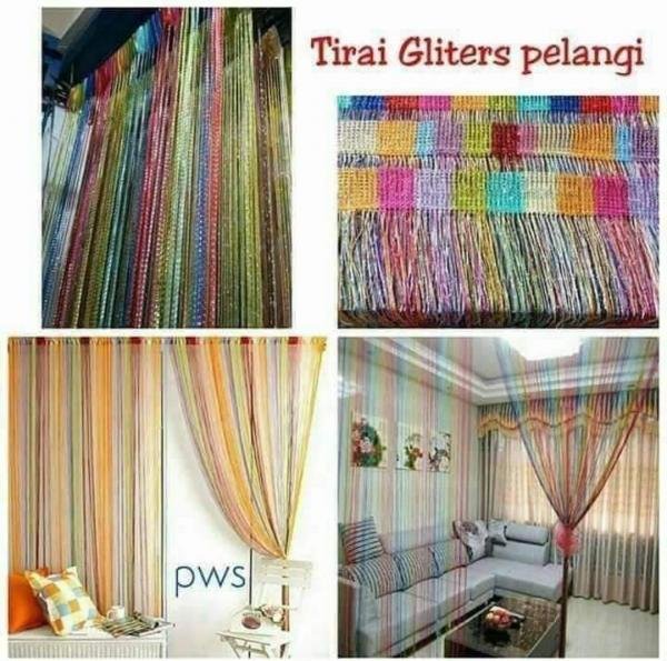 Tirai Glitter Pelangi